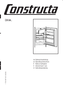 Mode d’emploi Constructa CK64442 Réfrigérateur