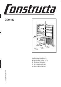 Manuale Constructa CK66440 Frigorifero
