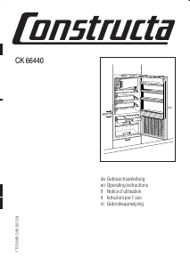 Manuale Constructa CK66441 Frigorifero