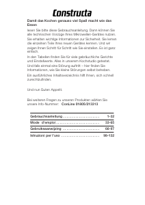 Bedienungsanleitung Constructa CN12550 Mikrowelle