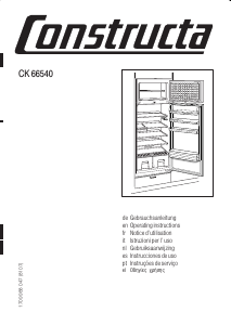 Bedienungsanleitung Constructa CK66540 Kühl-gefrierkombination