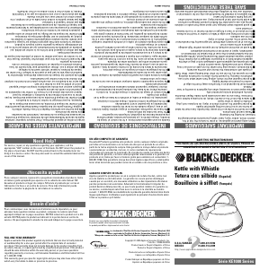 Manual de uso Black and Decker KE1000 Hervidor