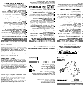 Manual de uso Black and Decker MX20 Batidora de varillas