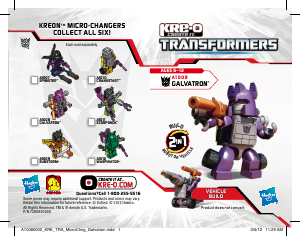 Manuál Kre-O set A1008 Transformers Micro-Changers - Galvatron