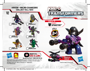 Instrukcja Kre-O set A1007 Transformers Micro-Changers - Spinister