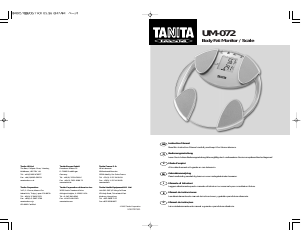 Handleiding Tanita UM-072 Weegschaal