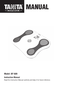 Manual Tanita BF-689 Scale