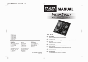 Manual Tanita BC-575 InnerScan Balança