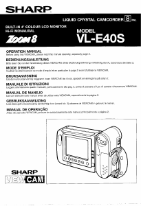 Manual de uso Sharp VL-E40S Videocámara