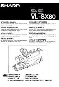 Mode d’emploi Sharp VL-SX80 Caméscope