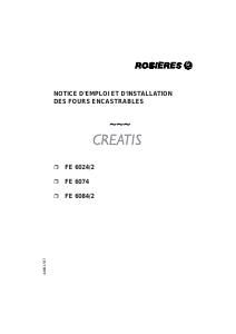 Mode d’emploi Rosières FE 6074/2 RB Four