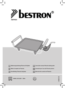 Manual Bestron ABP600 Table Grill