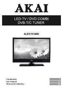 Handleiding Akai ALED1914BK LED televisie