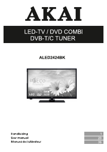 Handleiding Akai ALED2424BK LED televisie