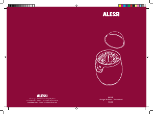 Manual de uso Alessi SG63 Exprimidor de cítricos