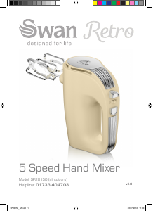 Manual Swan SP20150BN Hand Mixer