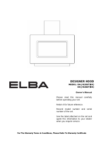 Manual Elba Eterno EH-J9135ST(BK) Cooker Hood