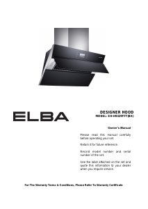 Handleiding Elba EH-H9329TFT(BK) Afzuigkap