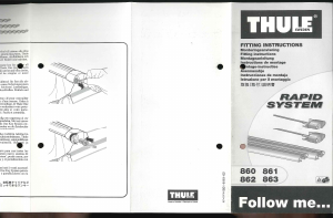 説明書 Thule Aero Bar 861 ルーフバー