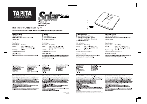 Manual Tanita 1618 Scale