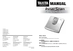 Manual Tanita BC-541 InnerScan Scale