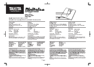 Manual Tanita HD-314 Scale