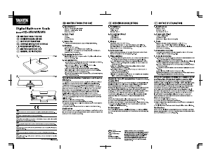 Manual Tanita HD-355 Scale