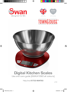 Manual Swan SWKA1060REDN Kitchen Scale