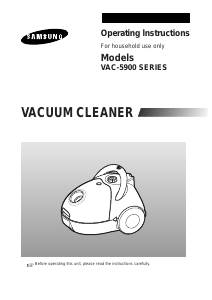 Manual Samsung VAC-5913VW Vacuum Cleaner