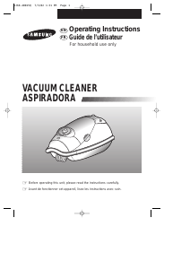 Manual Samsung VAC-9073RP Vacuum Cleaner