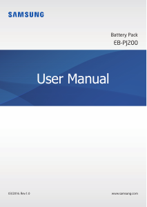 Руководство Samsung EB-PJ200 Портативное зарядное устройство