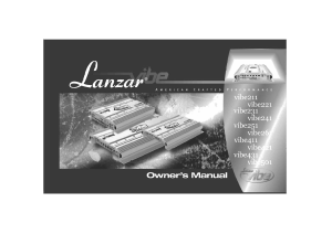 Manual Lanzar Vibe 211 Car Amplifier