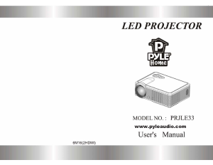 Manual Pyle PRJLE33 Projector