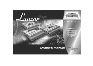 Manual Lanzar Vibe 700.1D Car Amplifier