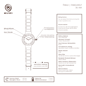 Handleiding Holzkern Hydra Horloge