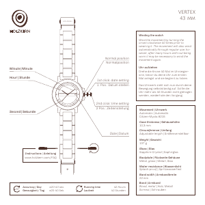 Handleiding Holzkern Midi Horloge