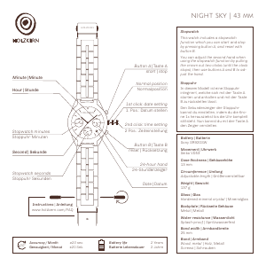 Manual Holzkern Milky Way Watch