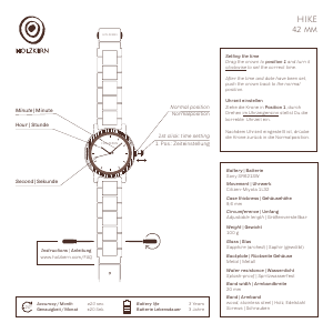 Bedienungsanleitung Holzkern Perito Moreno Armbanduhr