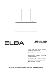 Manual Elba Primo EH-H9321ST(BK) Cooker Hood