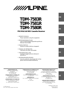 Manual Alpine TDM-7581R Car Radio