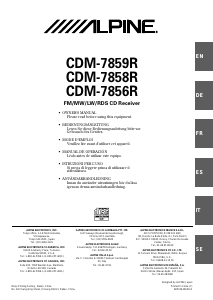 Handleiding Alpine CDM-7858R Autoradio