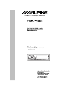 Handleiding Alpine TDM-7590R Autoradio