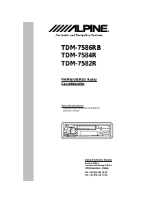 Handleiding Alpine TDM-7582R Autoradio