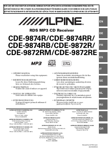 Handleiding Alpine CDE-9874R Autoradio