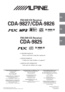 Manual Alpine CDA-9826 Car Radio