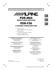 Manual Alpine PDR-M65 Car Amplifier