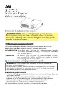 Handleiding 3M X15 Beamer