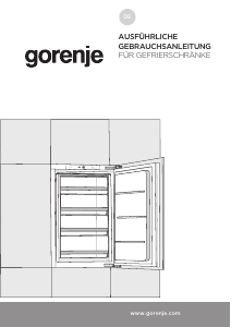 Bedienungsanleitung Gorenje FI2092E1 Gefrierschrank