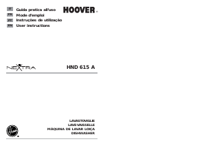 Manual Hoover HND 615AAL-85 Máquina de lavar louça