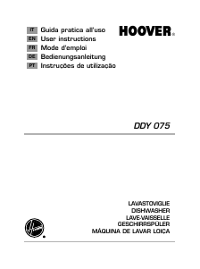 Manual Hoover DDY 075 Máquina de lavar louça